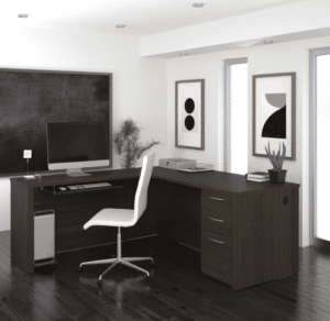 L-shaped home office desk